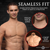 Ripped Silicone Male Chest - Small